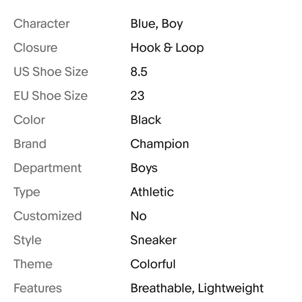 Champion Black Sneakers Athletic Casual Design